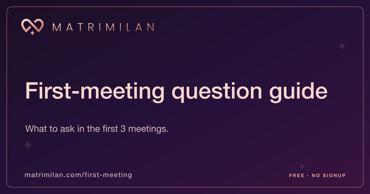 First-meeting guide